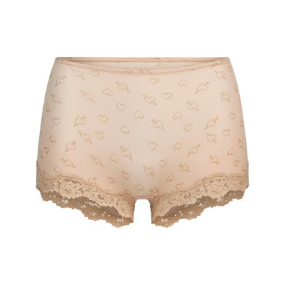 FITS EVERYBODY LACE BOY SHORT - MICA SKETCHED HEARTS