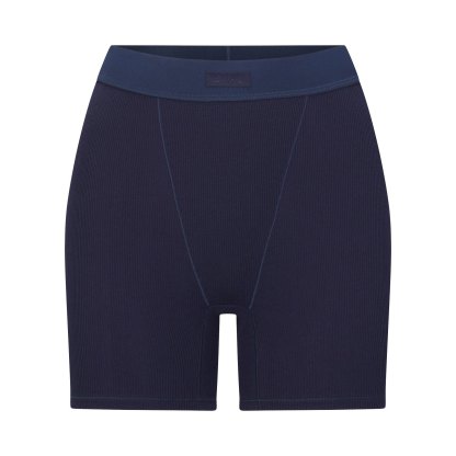 COTTON RIB BOXER - NAVY