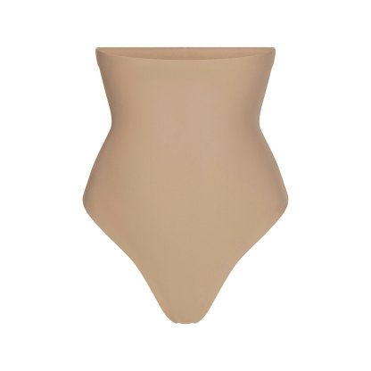 SKIMS BODY CORE SCULPT HIGH-WAISTED THONG - CLAY