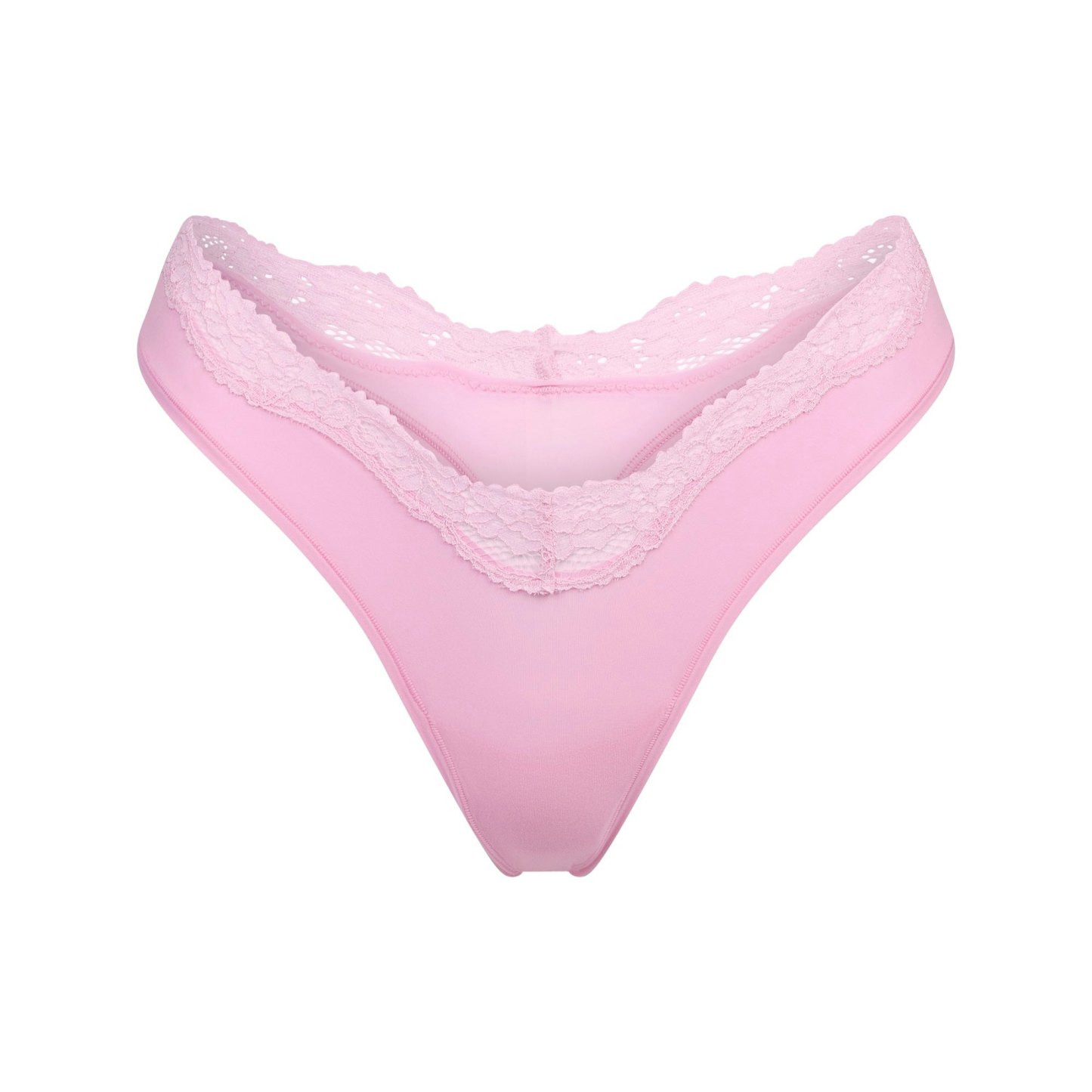 FITS EVERYBODY LACE DIPPED THONG - BUBBLE GUM TONAL