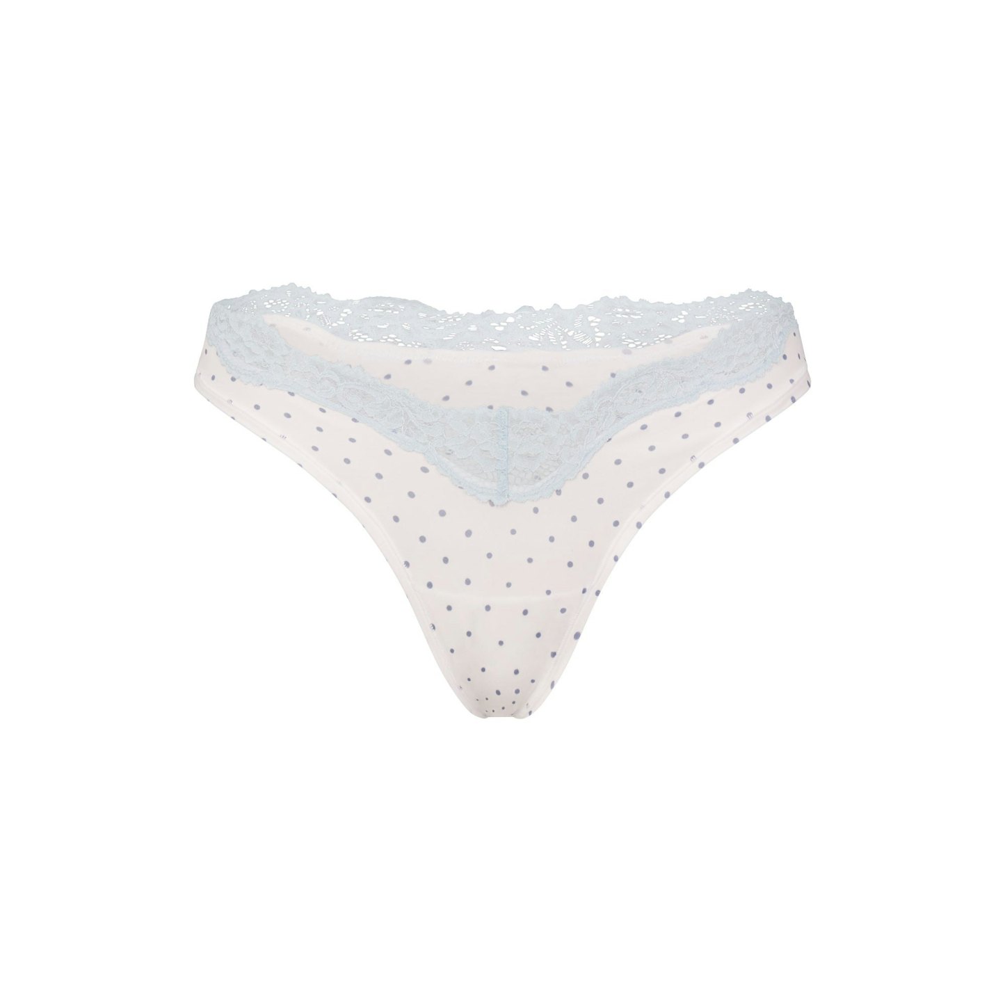 FITS EVERYBODY LACE DIPPED THONG - SLATE PIN DOT PRINT