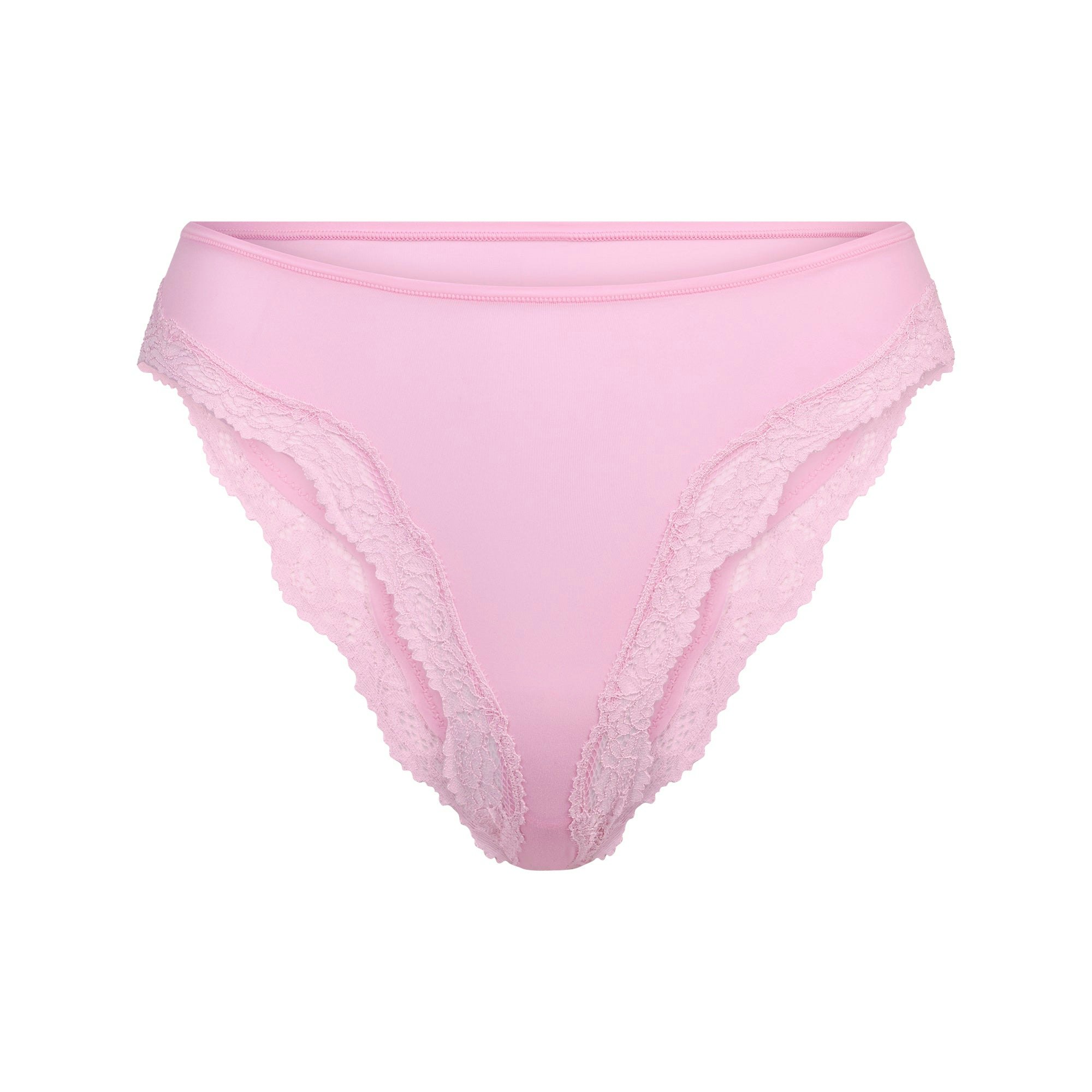 FITS EVERYBODY LACE TANGA - BUBBLE GUM TONAL