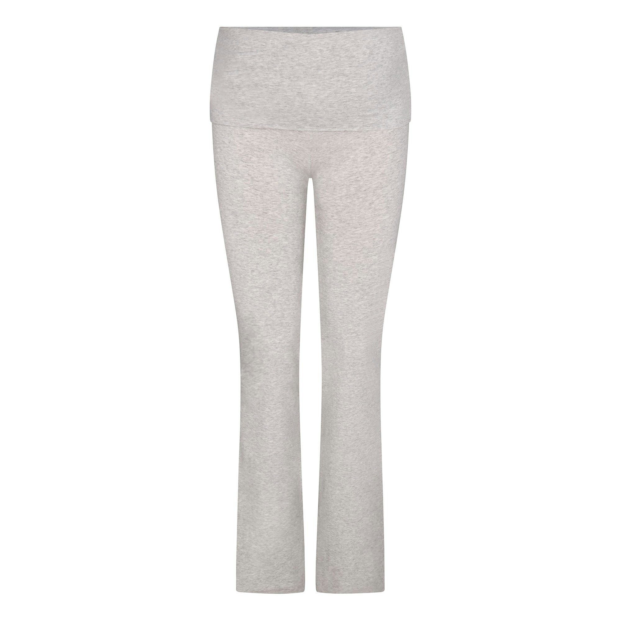 COTTON JERSEY MATERNITY FOLDOVER PANT - LIGHT HEATHER GREY - image 16