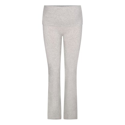 COTTON JERSEY MATERNITY FOLDOVER PANT - LIGHT HEATHER GREY - image 16