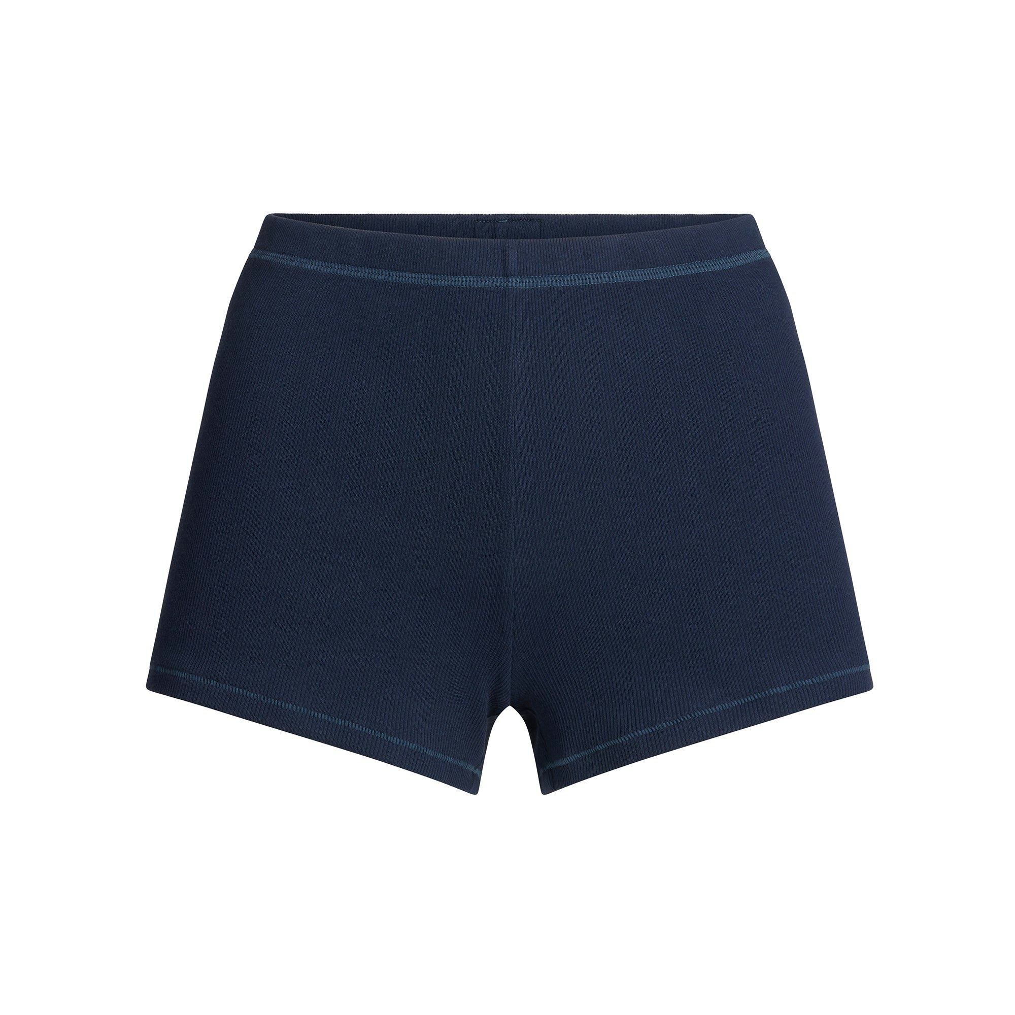 COTTON RIB LOOSE SHORT - NAVY - image 6