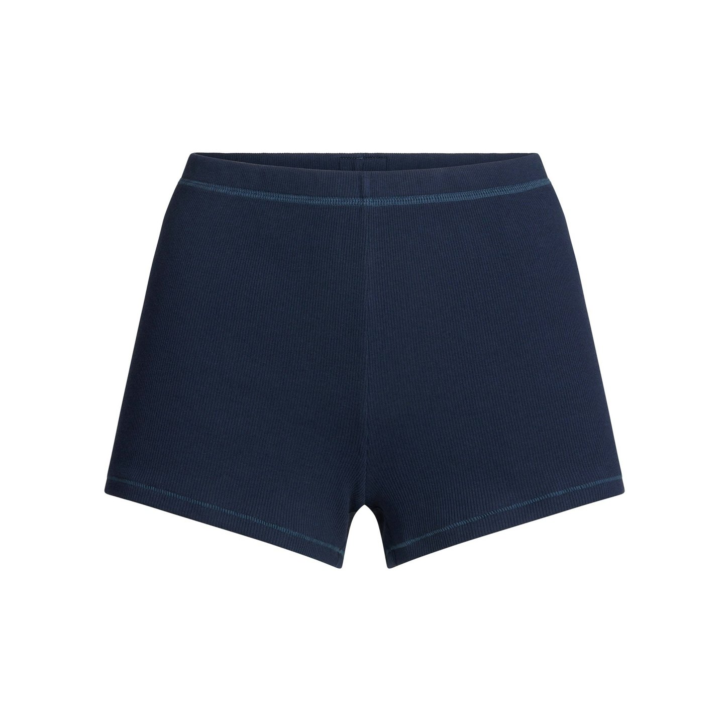 COTTON RIB LOOSE SHORT - NAVY - image 6