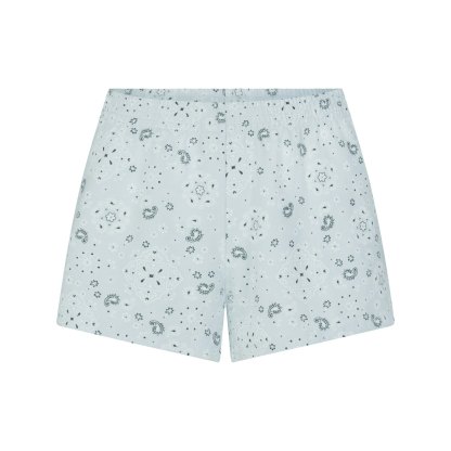 COTTON JERSEY LOOSE SHORT - POWDER BLUE BANDANA - image 35