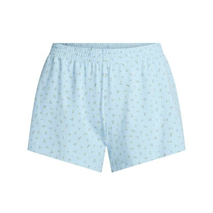COTTON JERSEY LOOSE SHORT - POWDER BLUE MICRO FLORAL - image 17