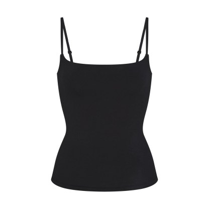 COTTON JERSEY CAMI - SOOT - image 16