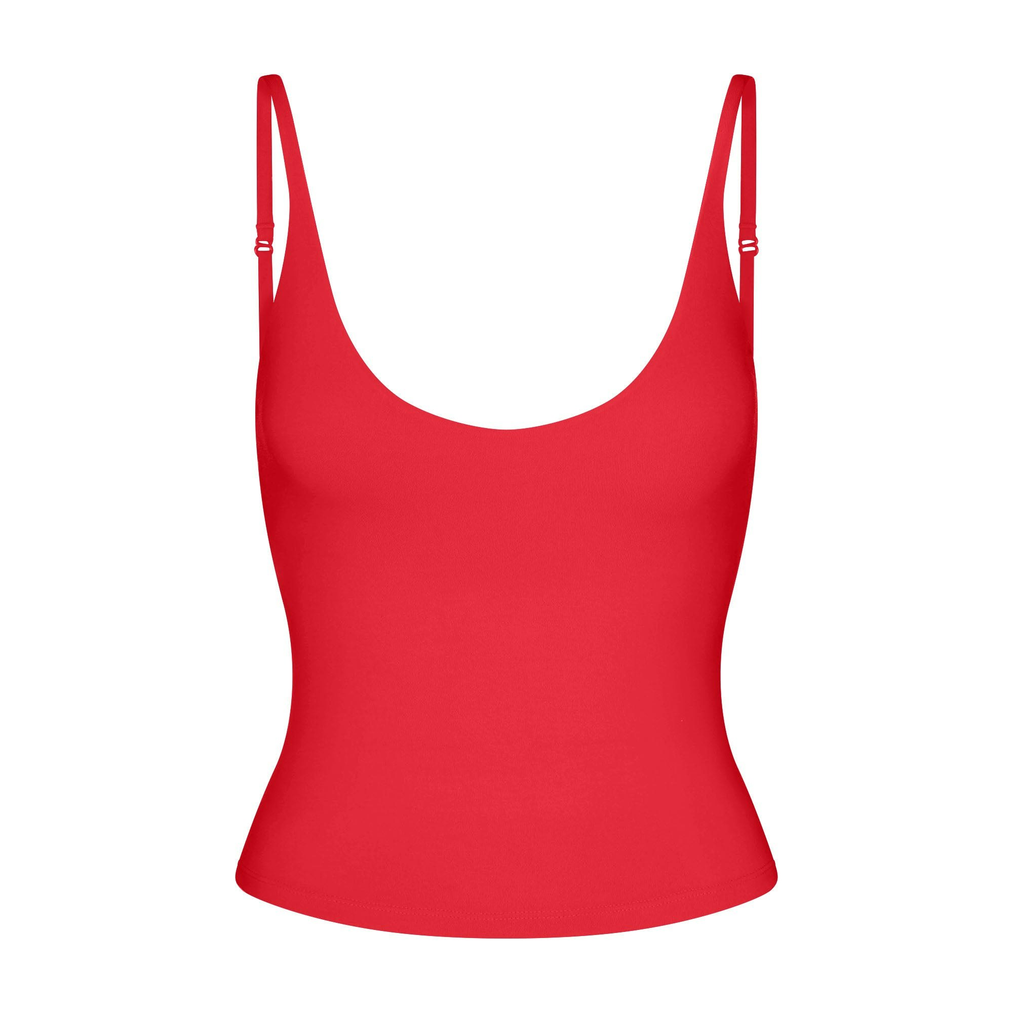 SMOOTH LAYERS SCOOP NECK CAMI - CARMINE - image 9