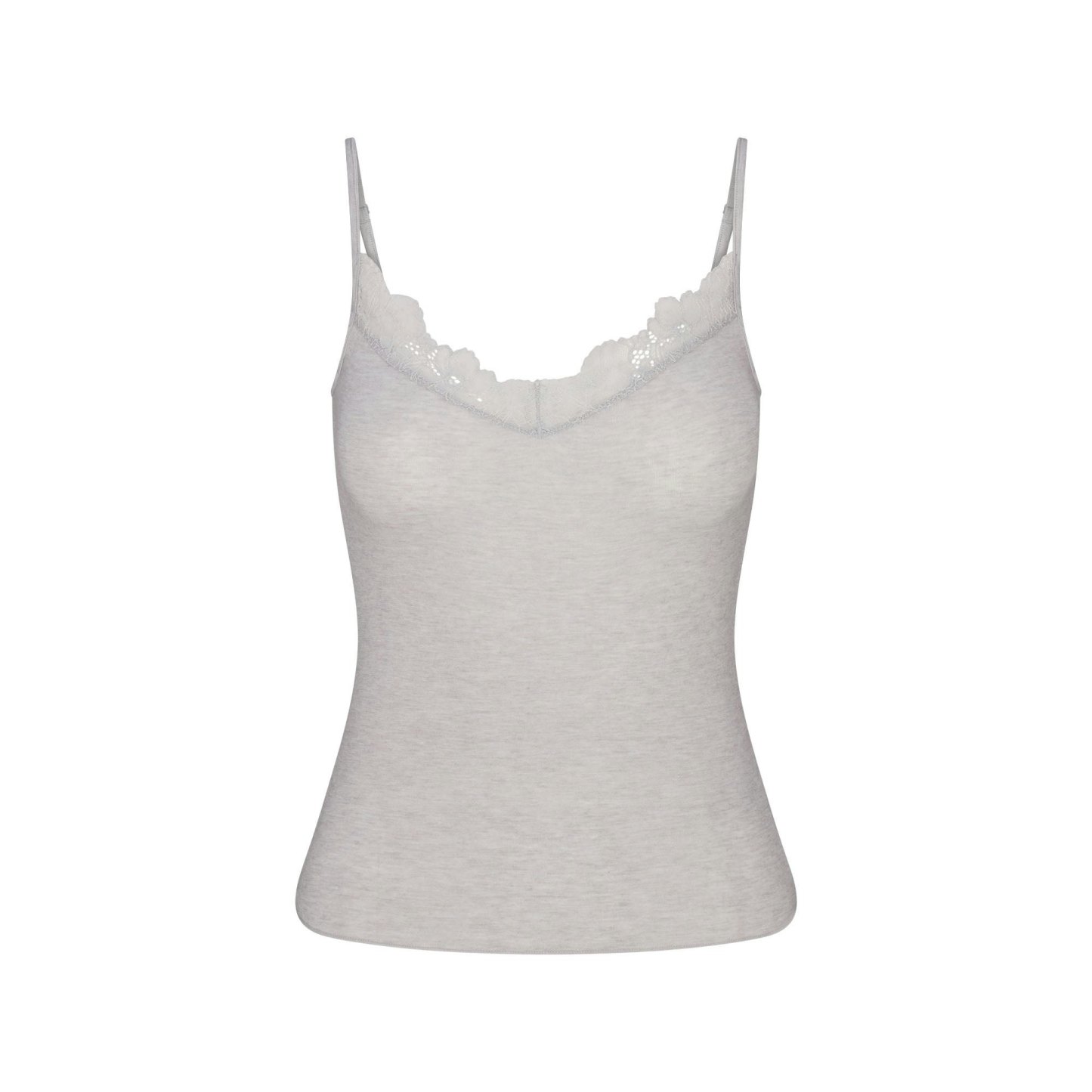 SHEER MODAL LACE CAMI - HEATHER GREY - image 5