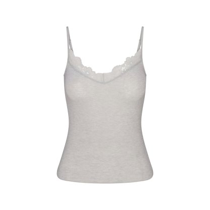 SHEER MODAL LACE CAMI - HEATHER GREY - image 5