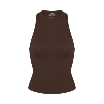 NikeSKIMS MATTE MOCK NECK RACER TANK - DARK SEPIA - image 15