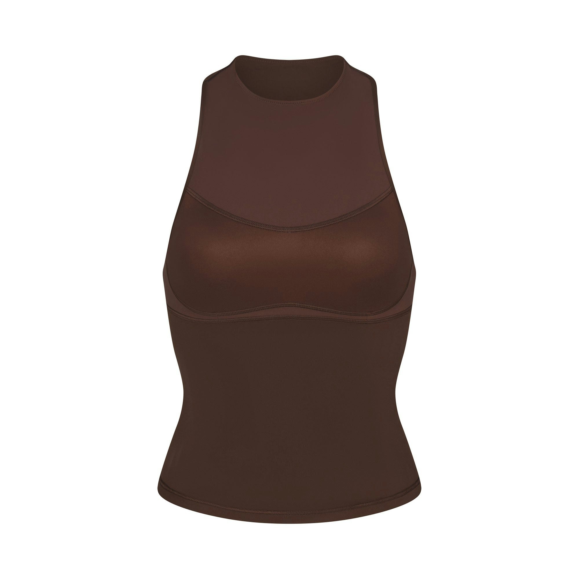 NikeSKIMS MATTE MOCK NECK RACER TANK - DARK SEPIA - image 16
