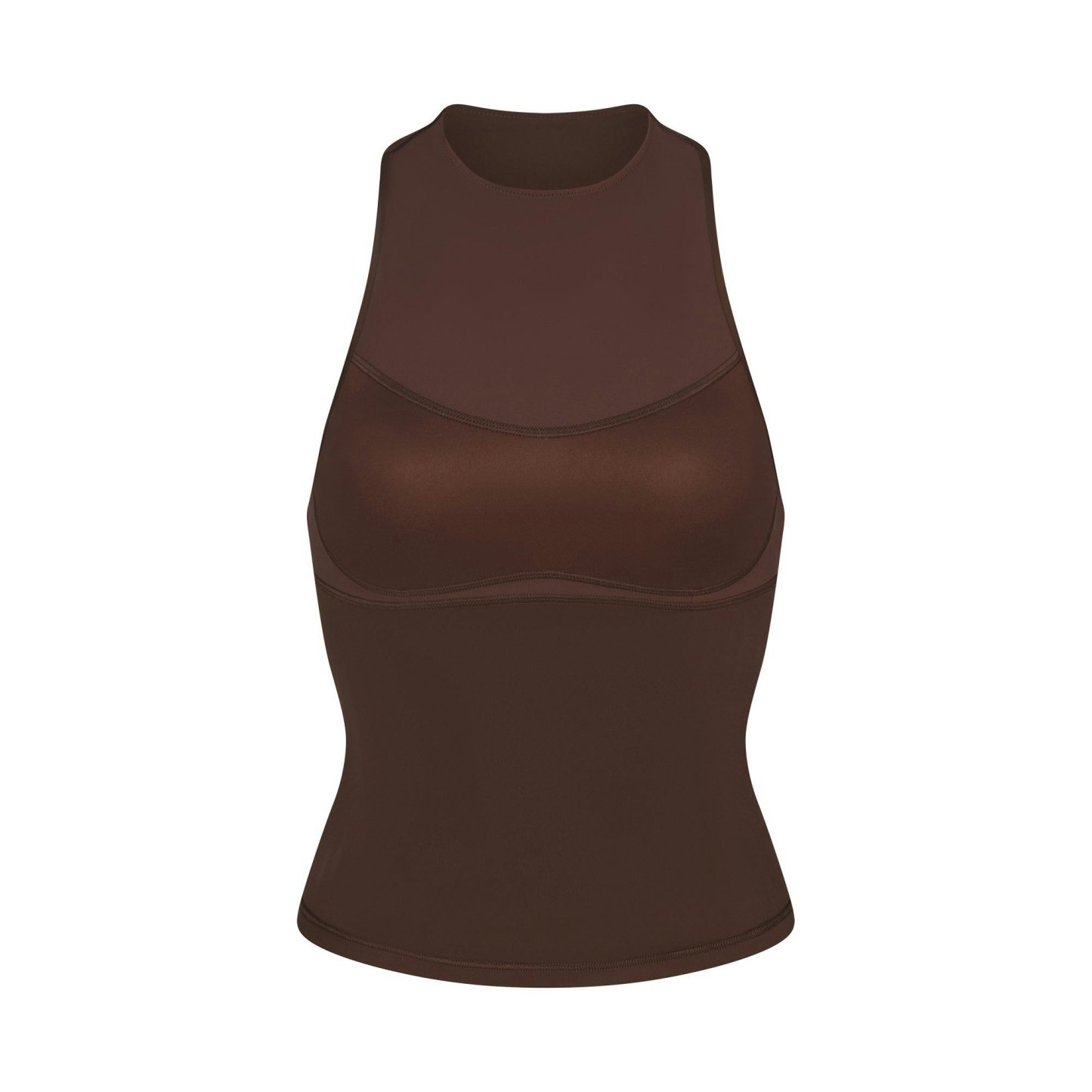 NikeSKIMS MATTE MOCK NECK RACER TANK - DARK SEPIA - image 16