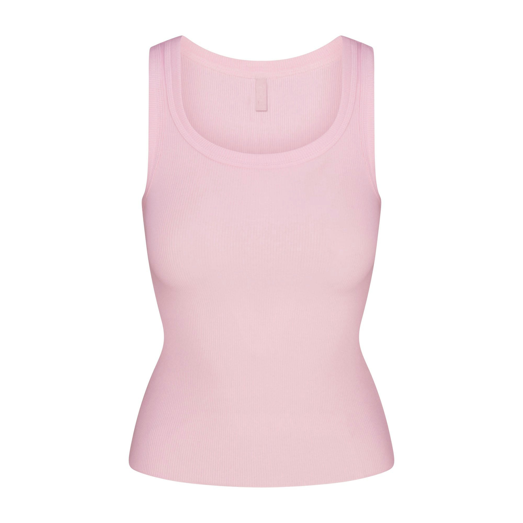 COTTON RIB SCOOP NECK TANK - CHERRY BLOSSOM - image 15