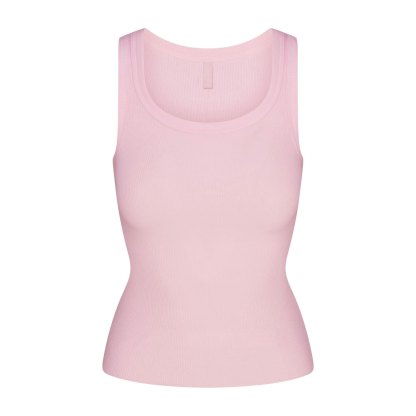 COTTON RIB SCOOP NECK TANK - CHERRY BLOSSOM - image 15