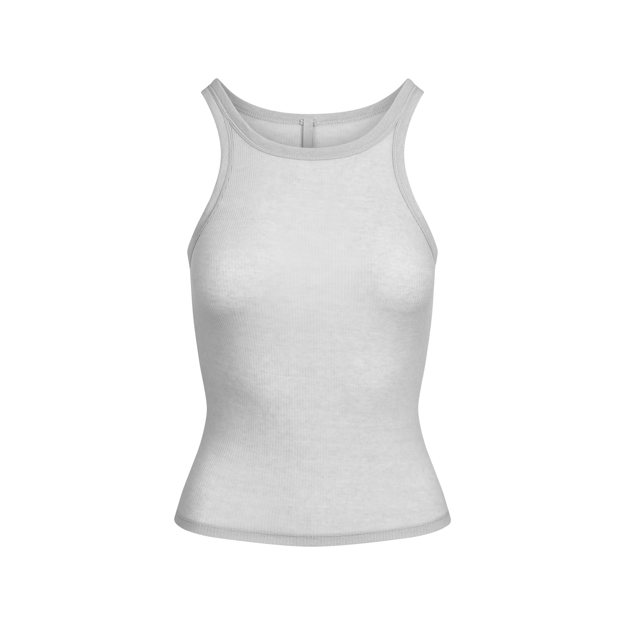 SHEER RIB TANK - LIGHT HEATHER GREY - image 5