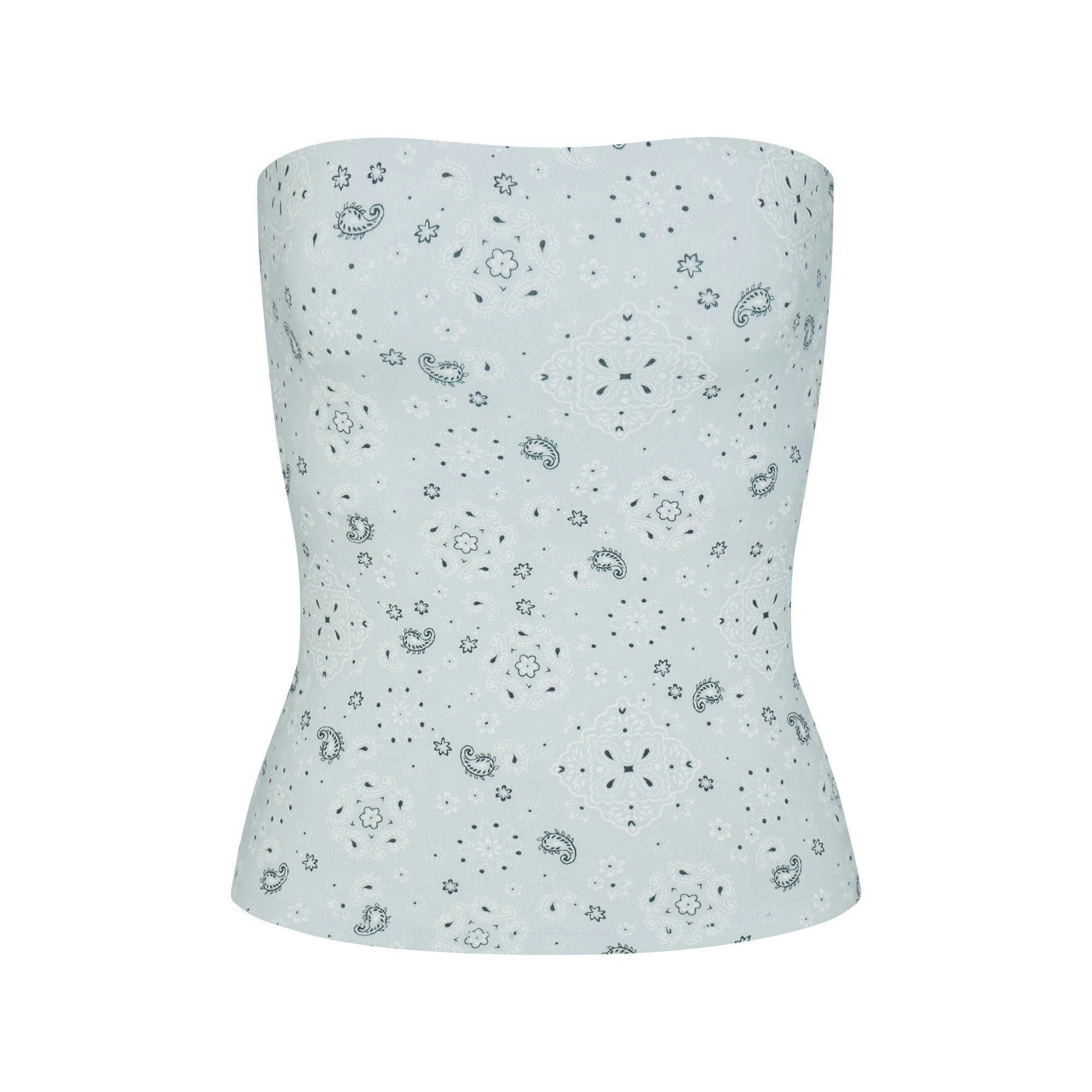 COTTON JERSEY TUBE TOP - POWDER BLUE BANDANA - image 42