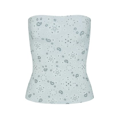 COTTON JERSEY TUBE TOP - POWDER BLUE BANDANA - image 42