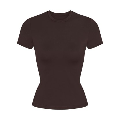 NikeSKIMS MATTE PADDED BABY TEE - DARK SEPIA - image 15