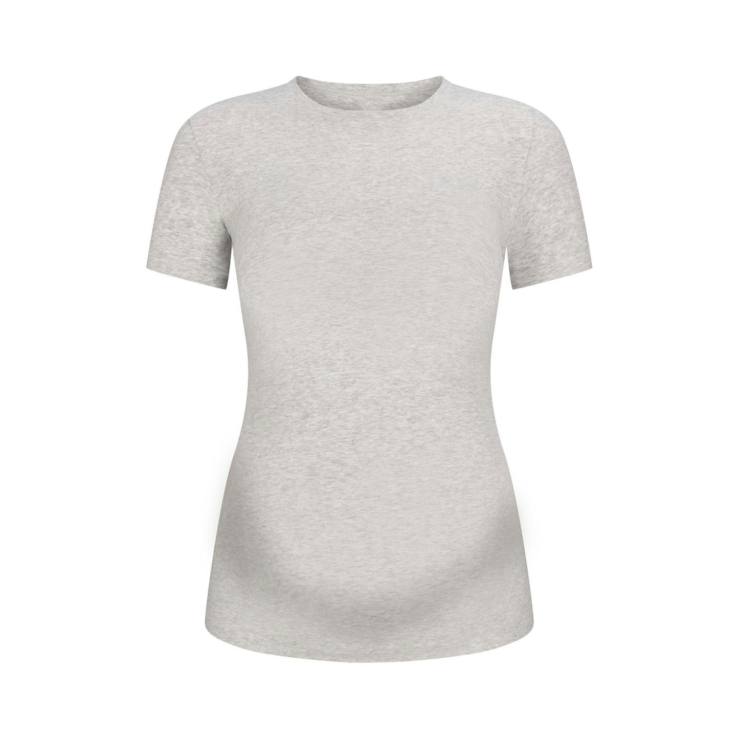 COTTON JERSEY MATERNITY T-SHIRT - LIGHT HEATHER GREY - image 24