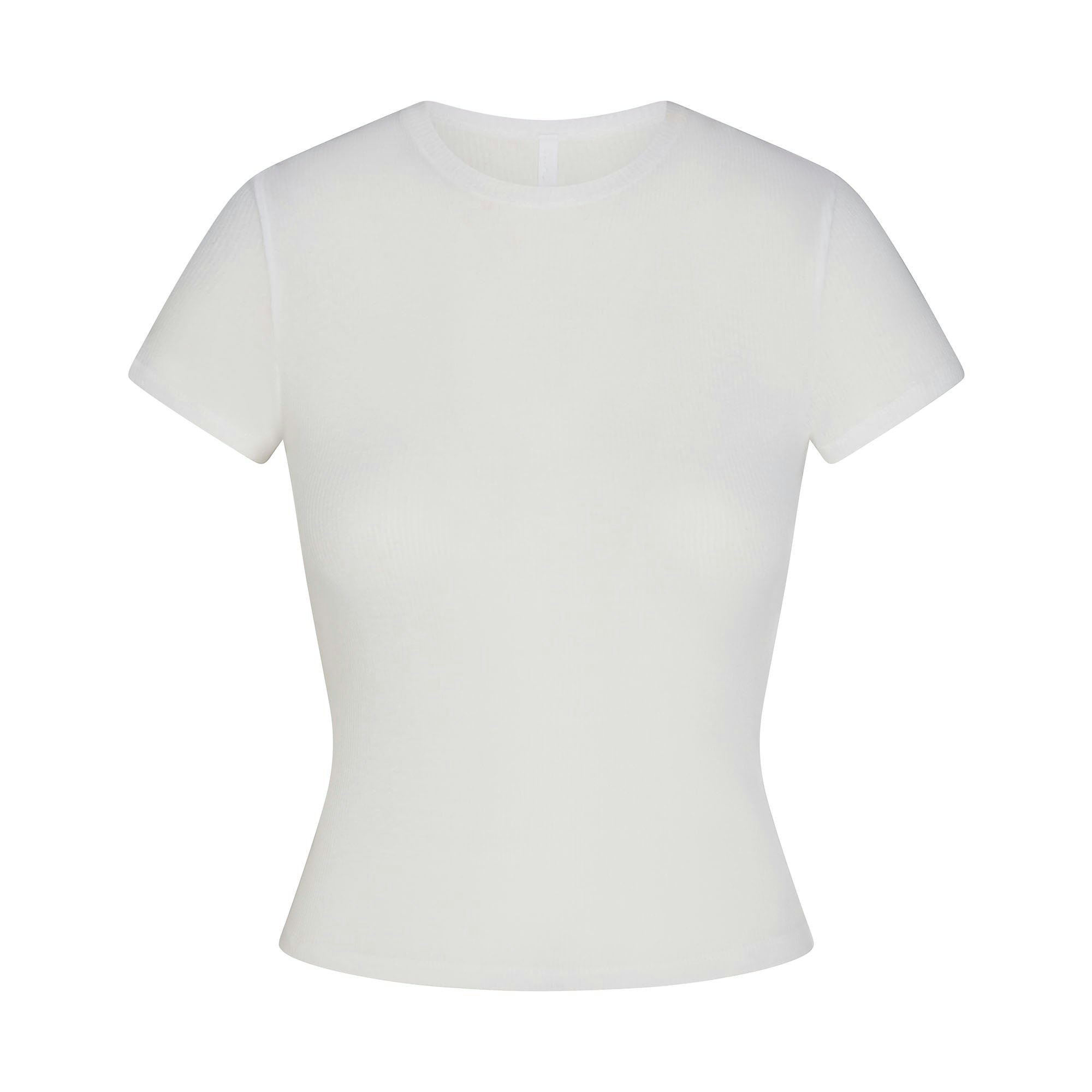 SHEER RIB T-SHIRT - SNOW - image 5