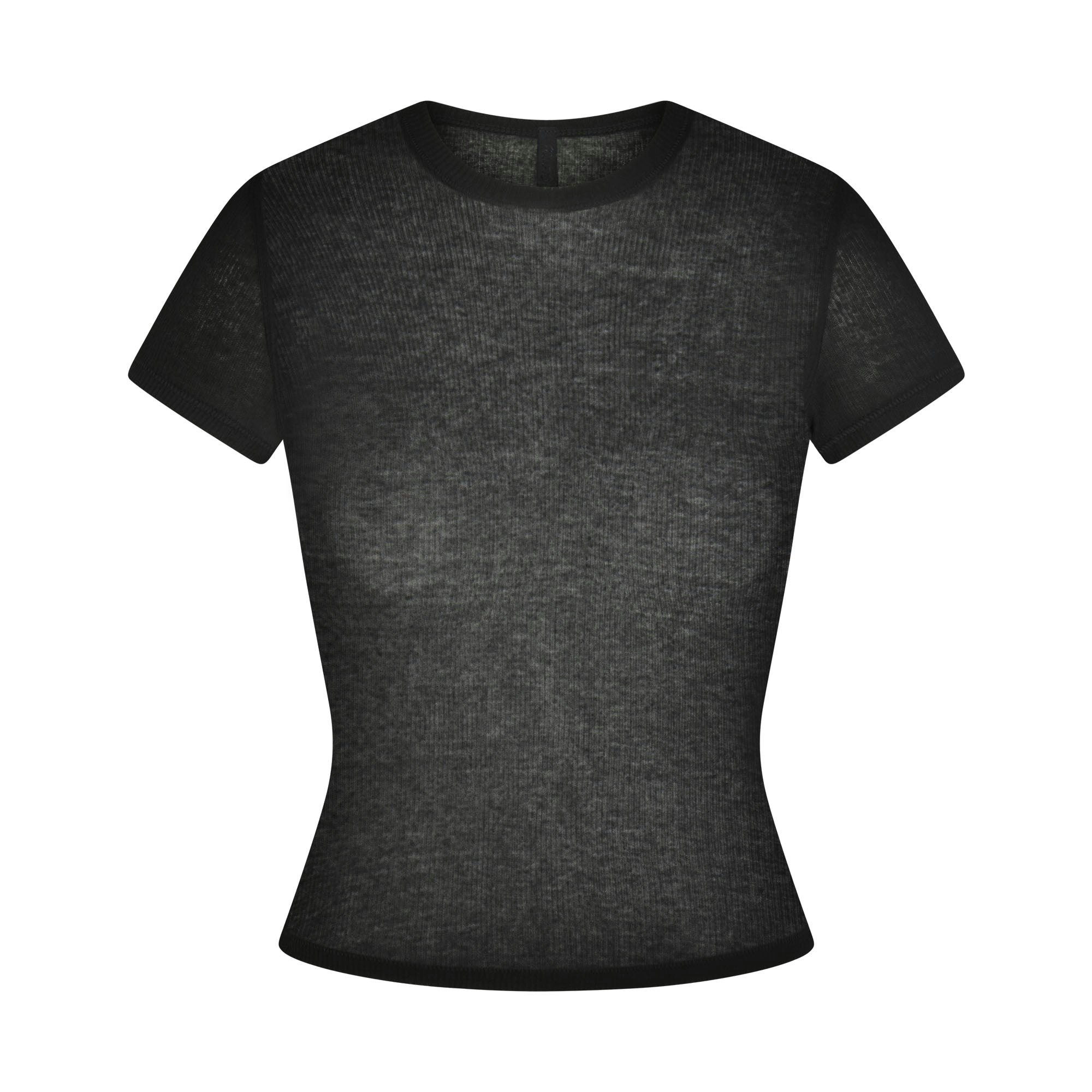 SHEER RIB T-SHIRT - SOOT - image 13