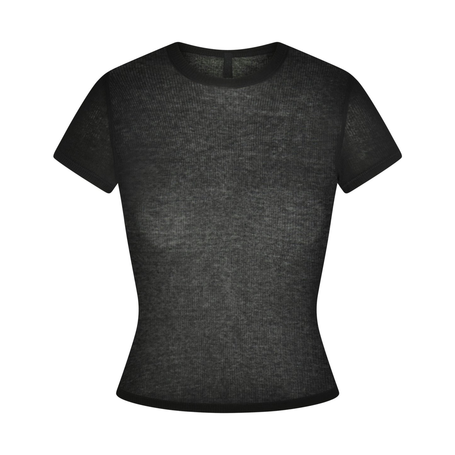 SHEER RIB T-SHIRT - SOOT - image 13