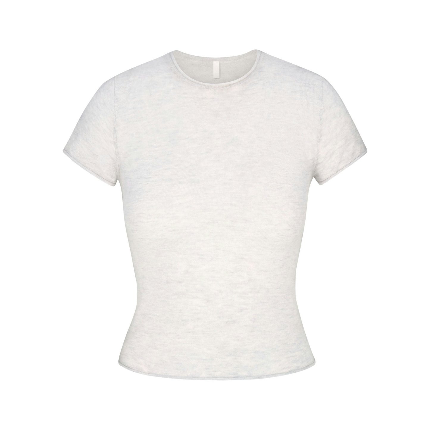 FEATHERWEIGHT CASHMERE TEE - LIGHT HEATHER GREY - image 11