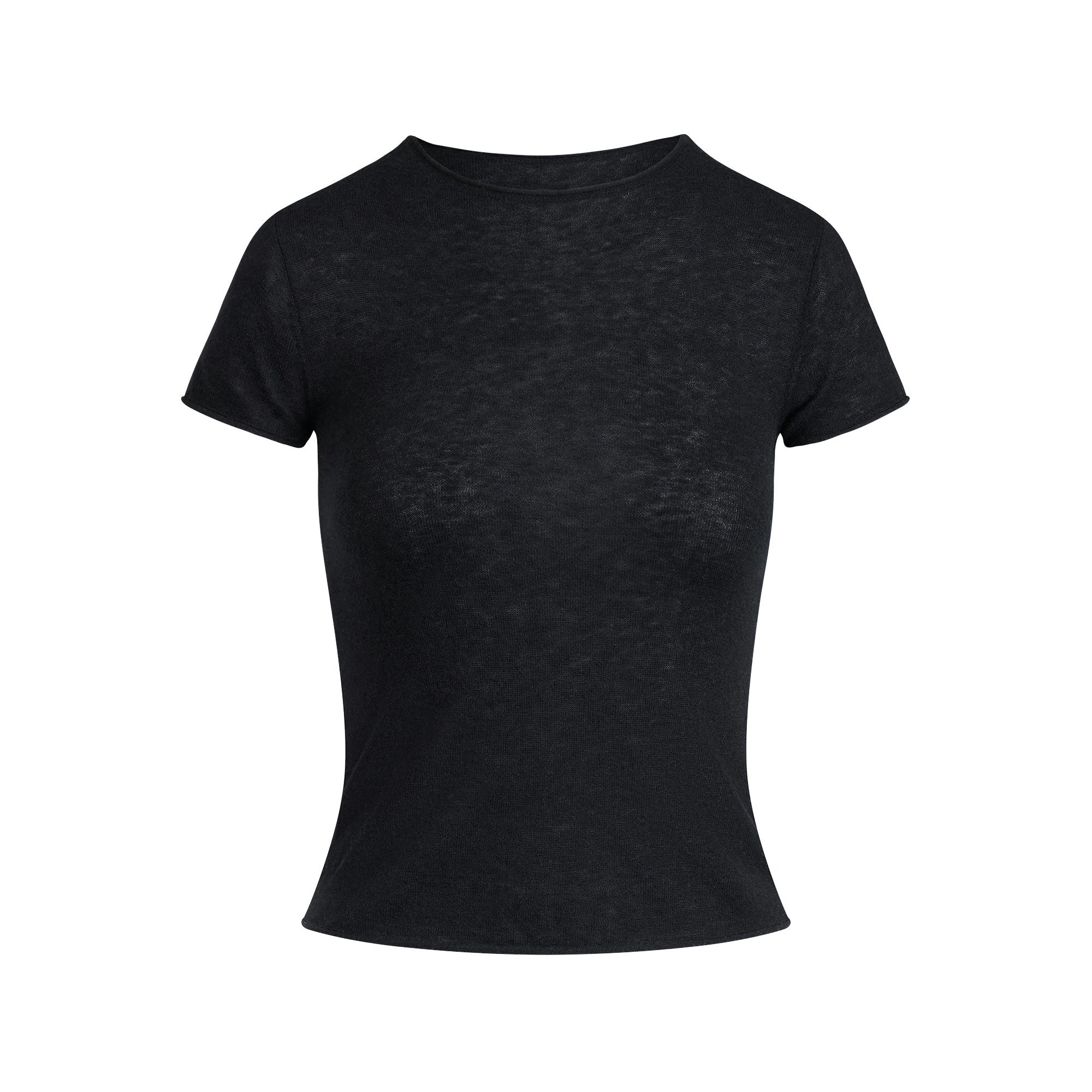 FEATHERWEIGHT CASHMERE TEE - ONYX - image 5