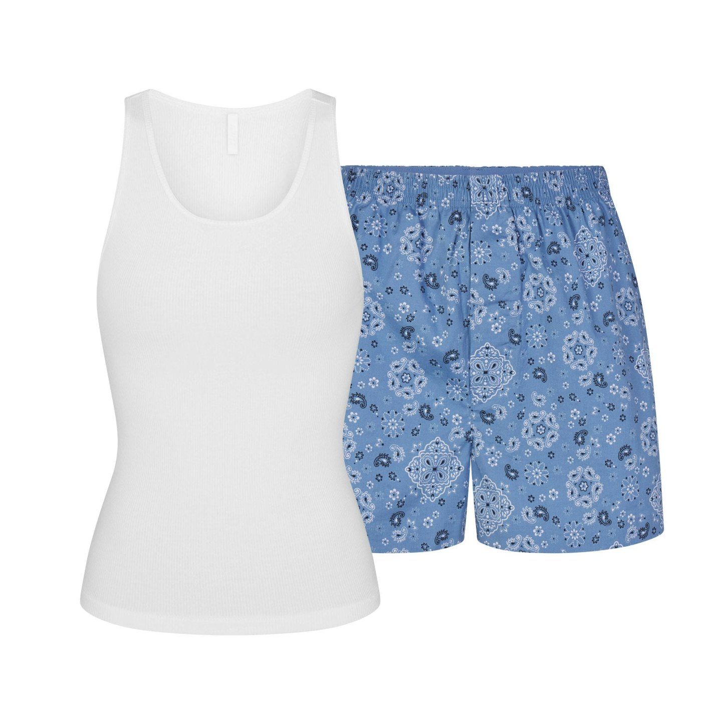 COTTON POPLIN BOXER SLEEP SET - ARCTIC SNOW BANDANA - image 7