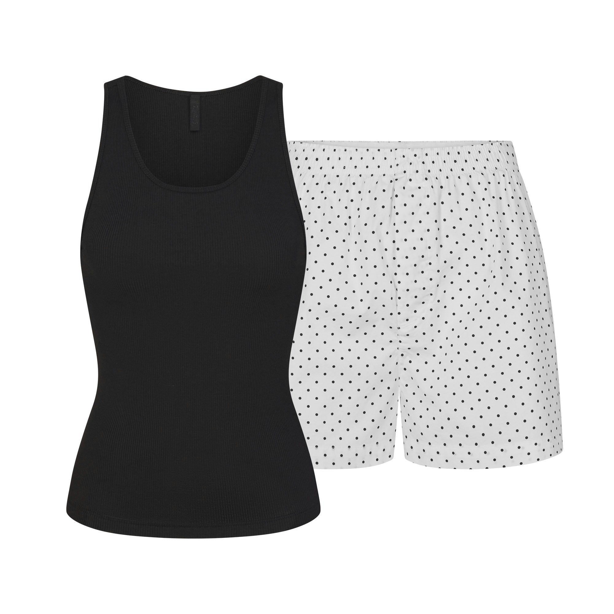 COTTON POPLIN BOXER SLEEP SET - ONYX DOT - image 26