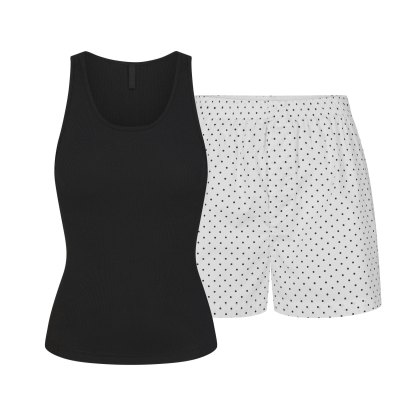 COTTON POPLIN BOXER SLEEP SET - ONYX DOT - image 26