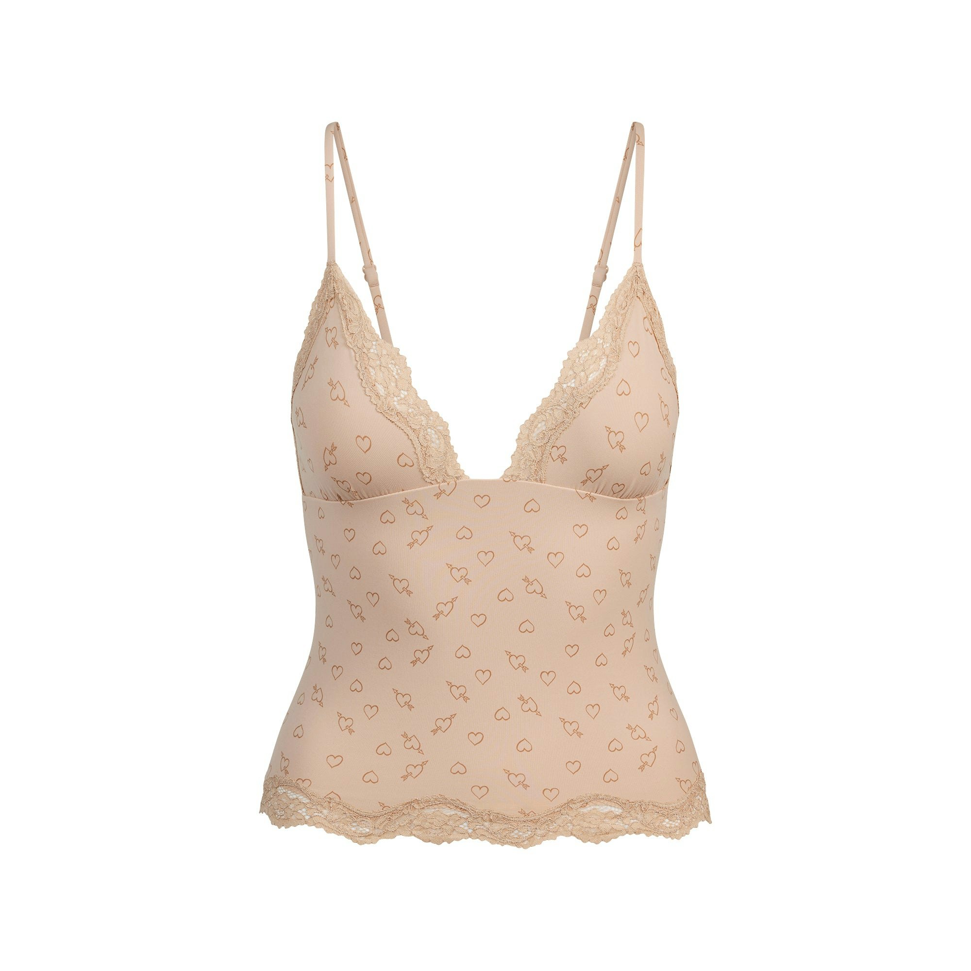 FITS EVERYBODY LACE TRIANGLE CAMI - MICA SKETCHED HEARTS - image 15