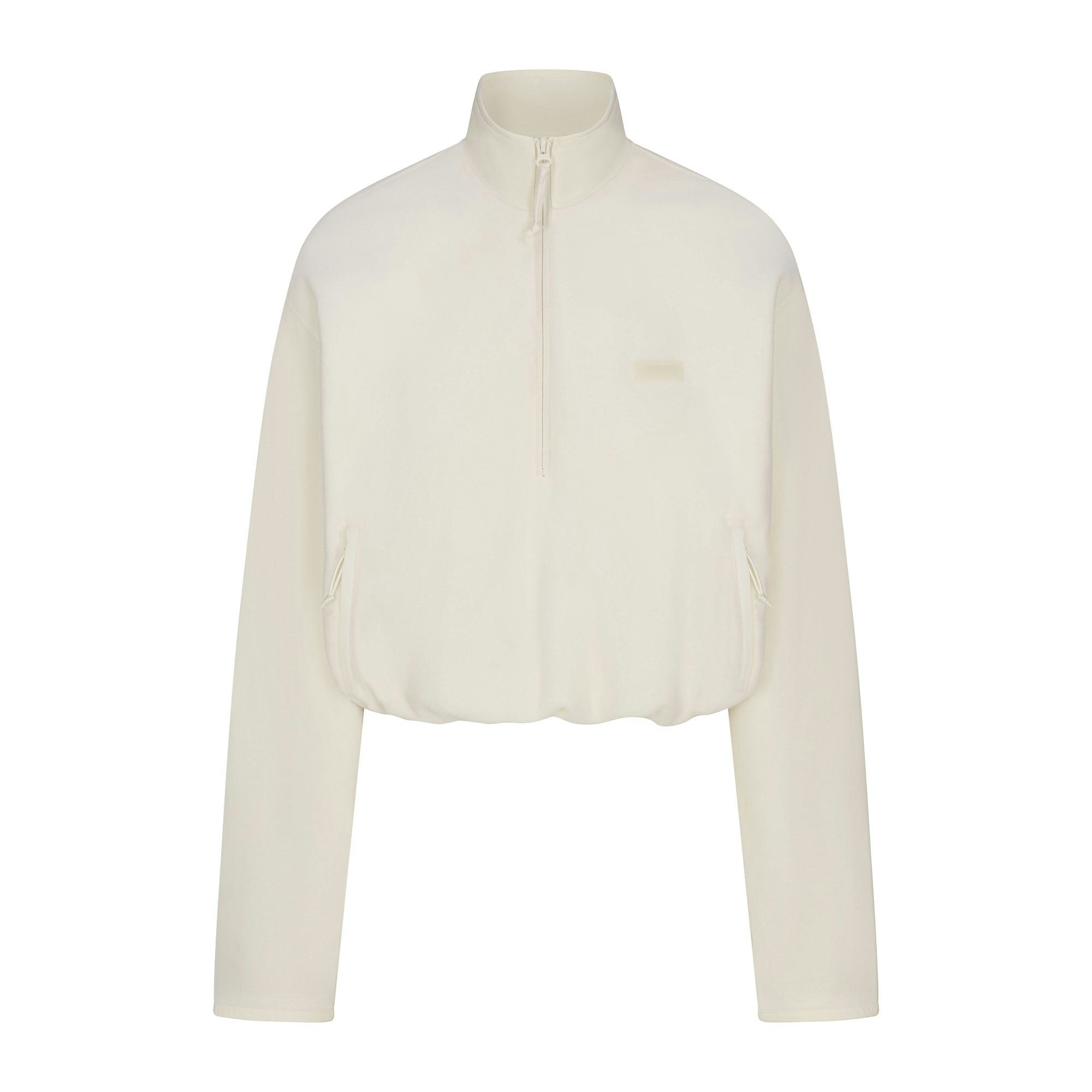 OUTDOOR FLEECE HALF ZIP PULLOVER - ECRU - image 8