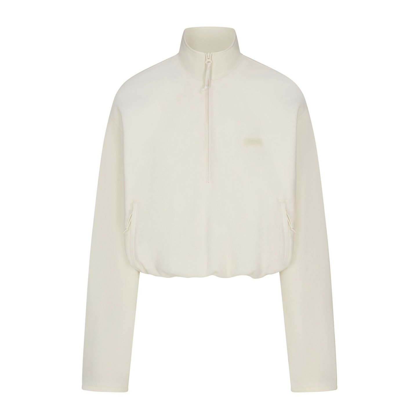 OUTDOOR FLEECE HALF ZIP PULLOVER - ECRU - image 8