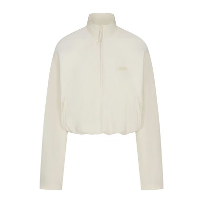 OUTDOOR FLEECE HALF ZIP PULLOVER - ECRU - image 8