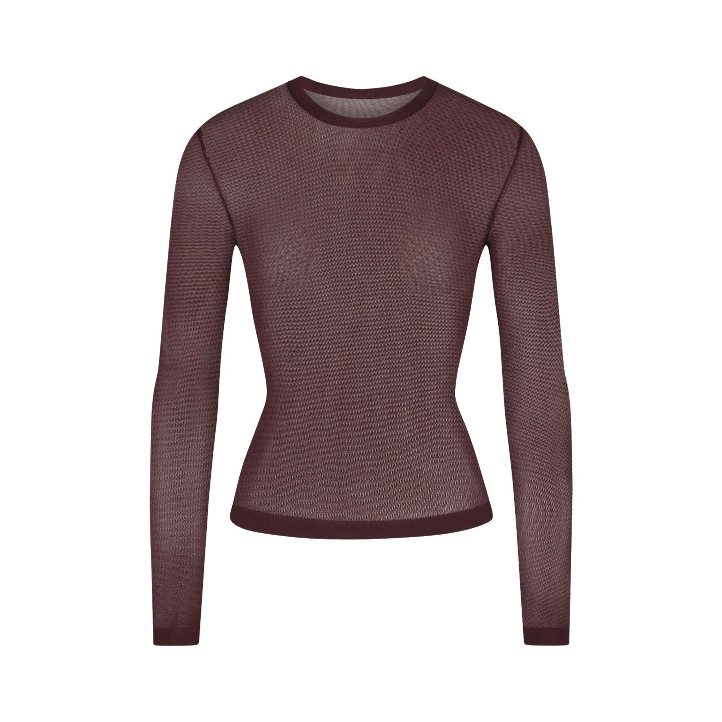 SLINKY KNIT CREW NECK LONG SLEEVE TOP - CURRANT - image 17
