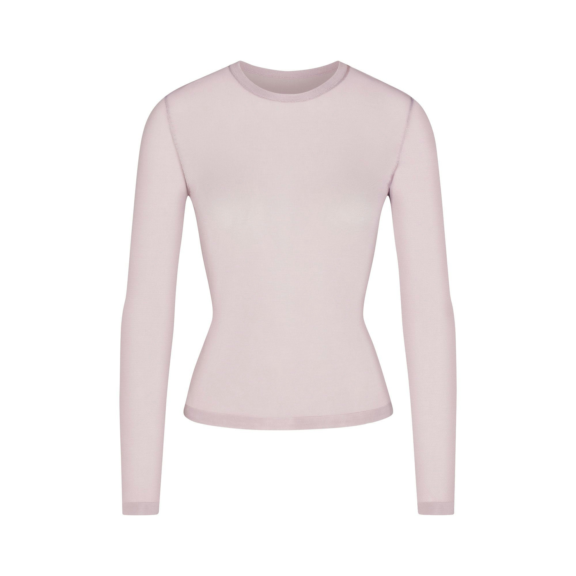 SLINKY KNIT CREW NECK LONG SLEEVE TOP - IRIS MICA - image 11