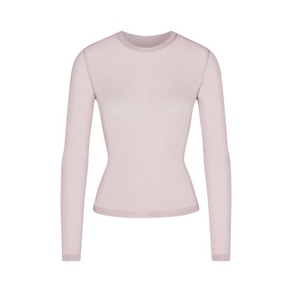 SLINKY KNIT CREW NECK LONG SLEEVE TOP - IRIS MICA - image 11