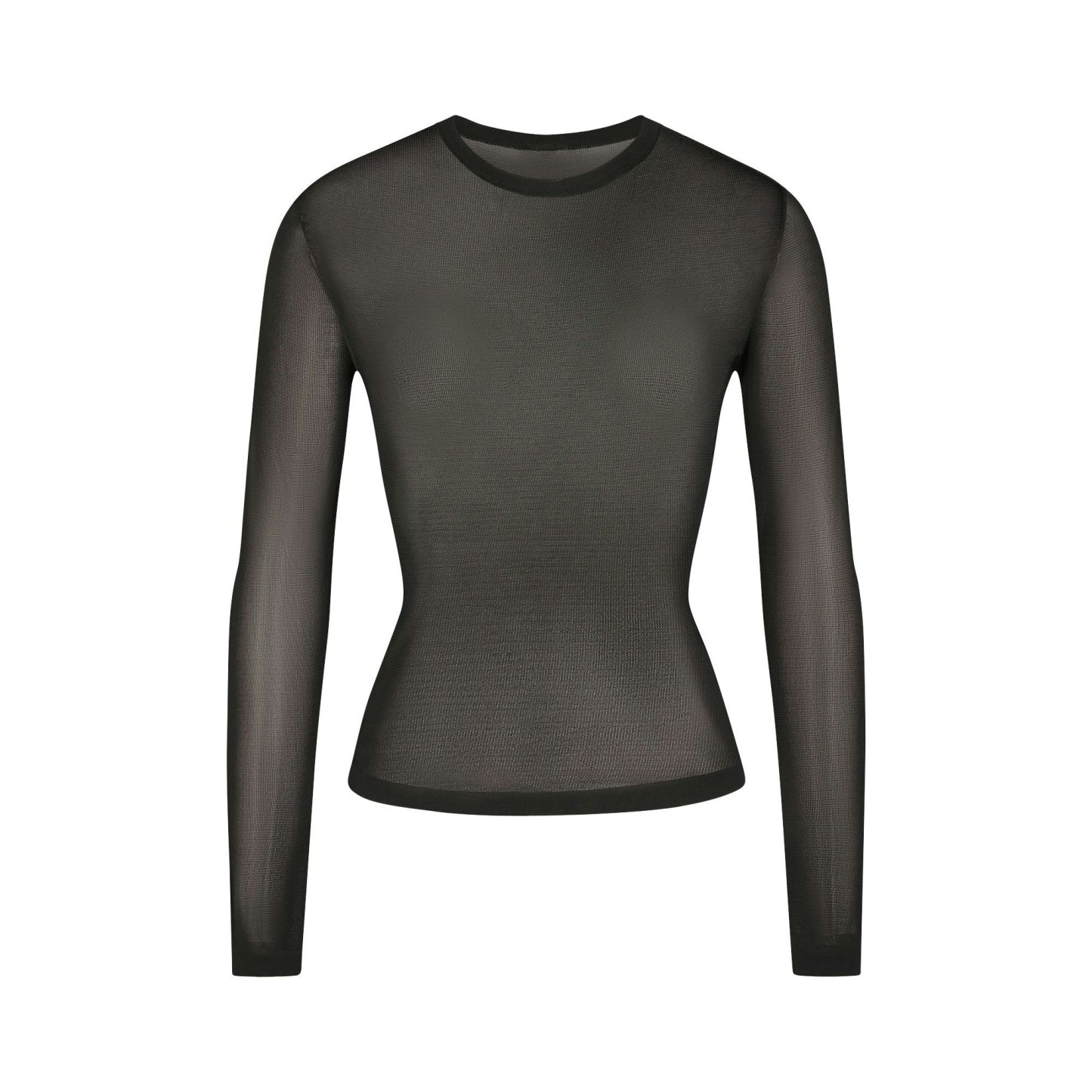 SLINKY KNIT CREW NECK LONG SLEEVE TOP - OBSIDIAN - image 6
