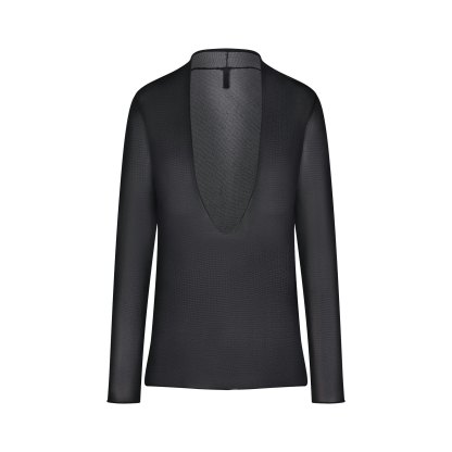 SLINKY KNIT DEEP PLUNGE TOP - OBSIDIAN - image 12