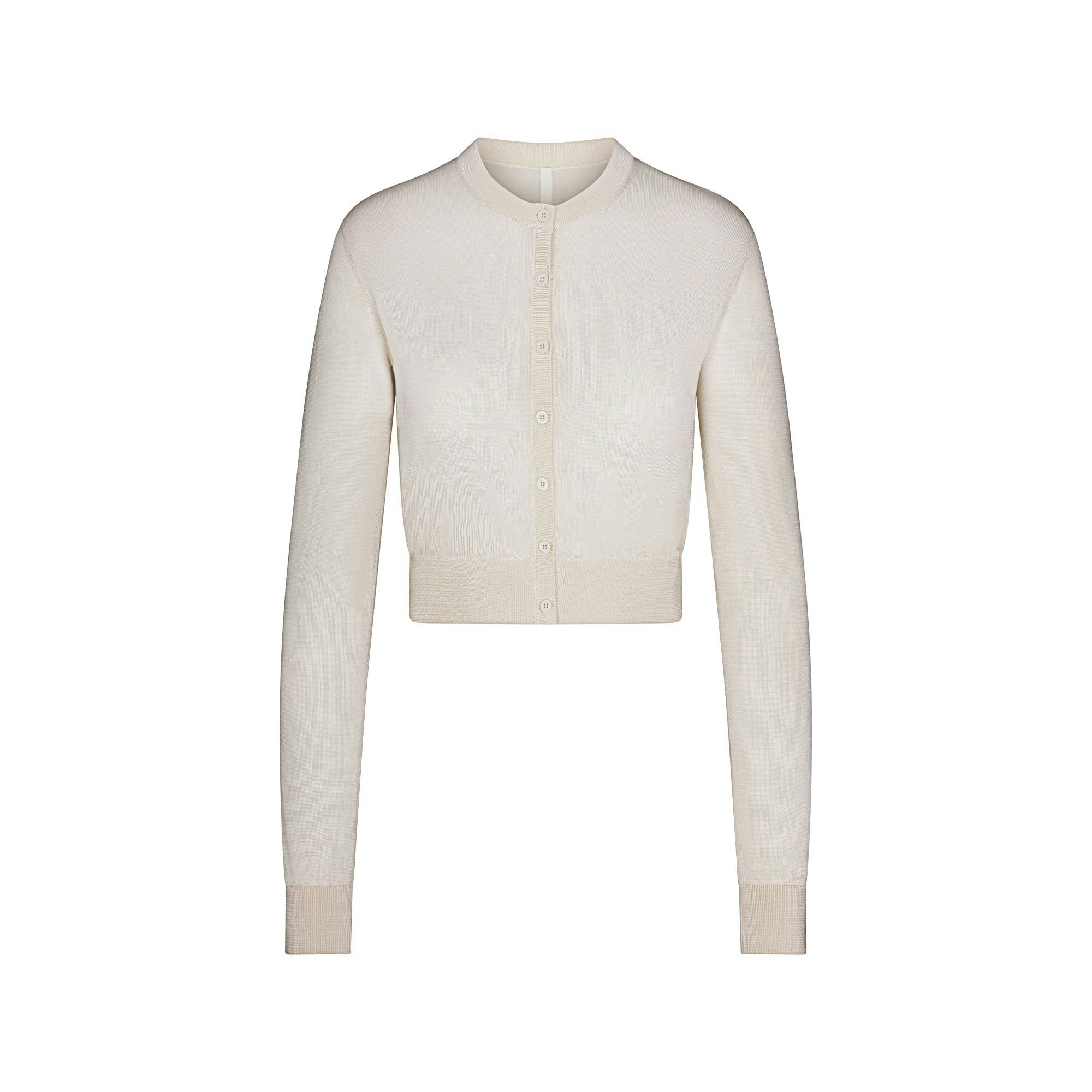 SLINKY KNIT CARDIGAN - BUFF - image 7