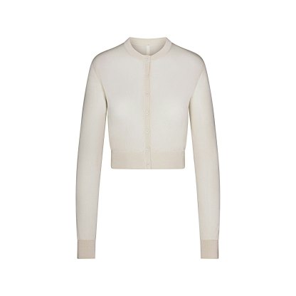 SLINKY KNIT CARDIGAN - BUFF - image 7