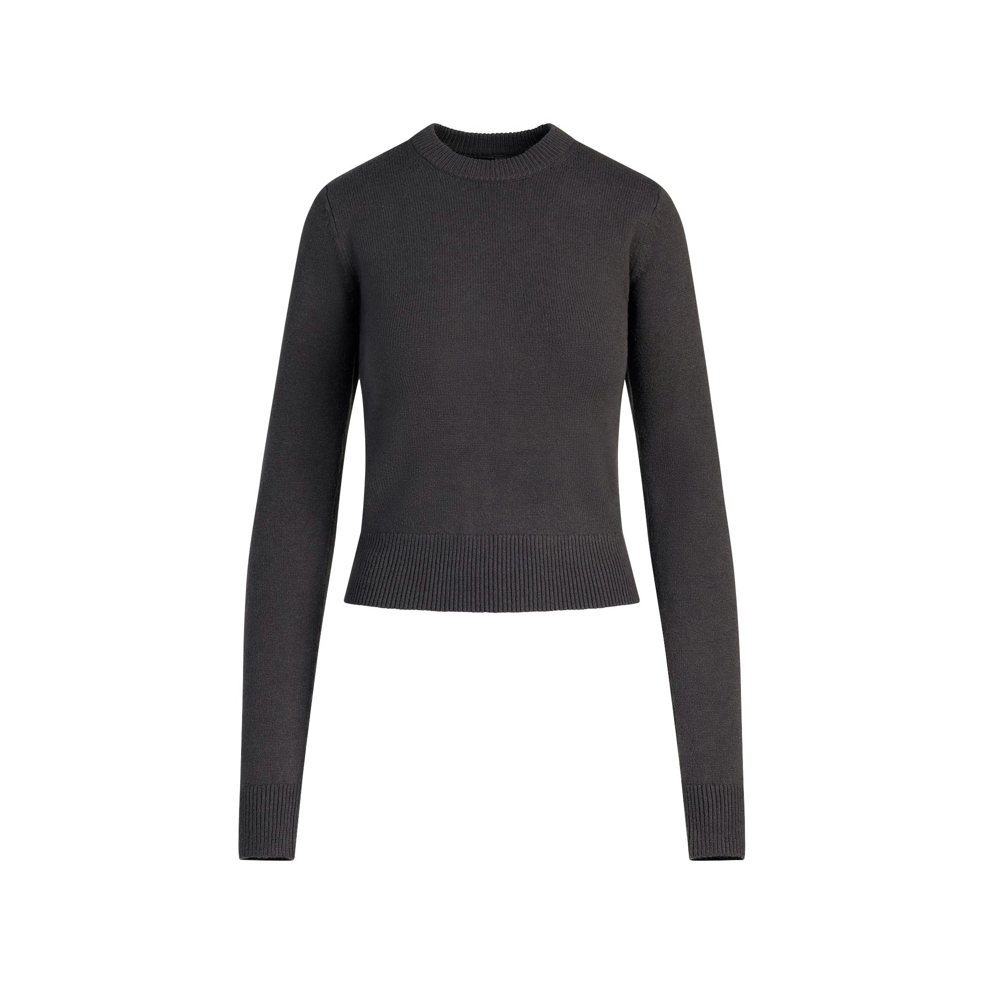 SWEATER KNITS RIBBED LONG SLEEVE FITTED CREW NECK - ASH - image 22