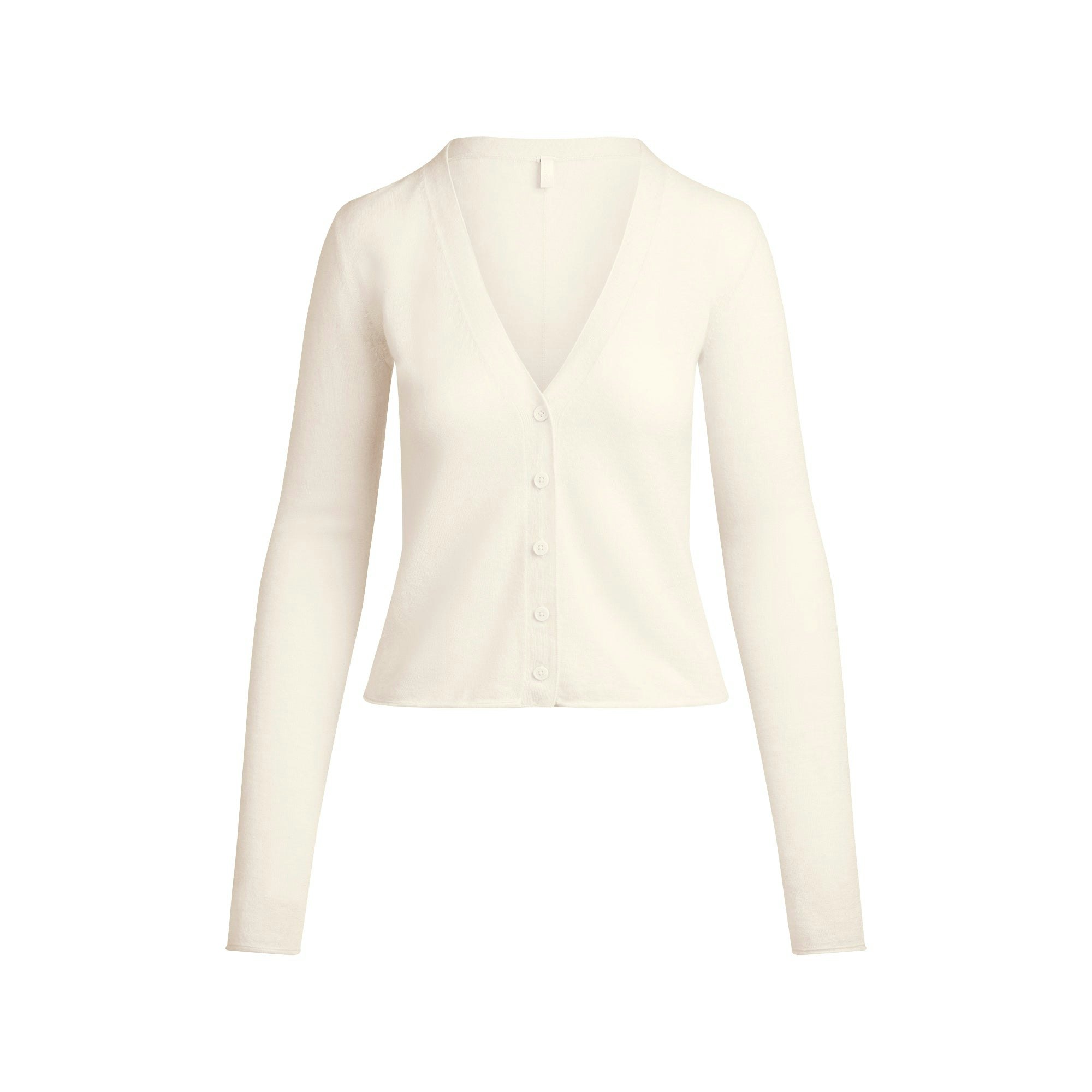 FEATHERWEIGHT CASHMERE CARDIGAN - EGRET - image 5