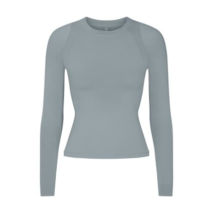 NikeSKIMS AIRY LONG SLEEVE CREW NECK TOP - WASHED PACIFIC - image 34