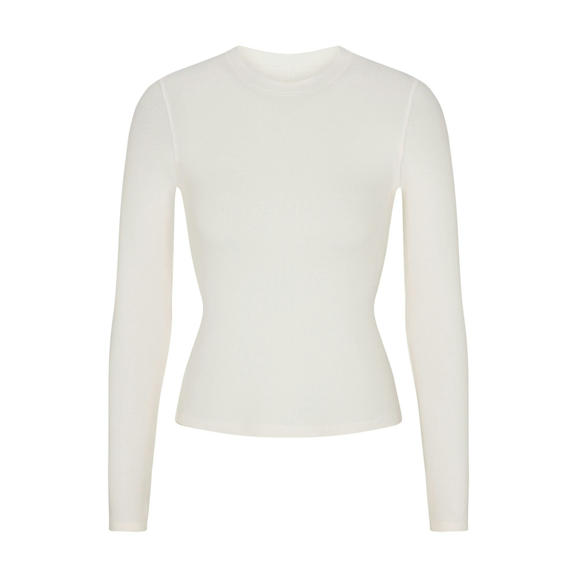 COTTON RIB LONG SLEEVE T-SHIRT - MARBLE - image 11