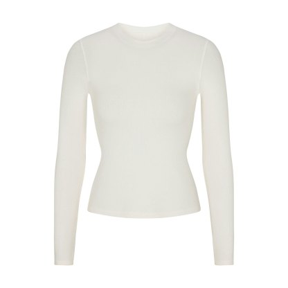 COTTON RIB LONG SLEEVE T-SHIRT - MARBLE - image 11